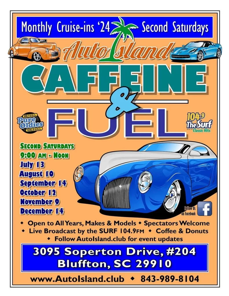 Auto Island Event Caffeine And Fuel Flyer