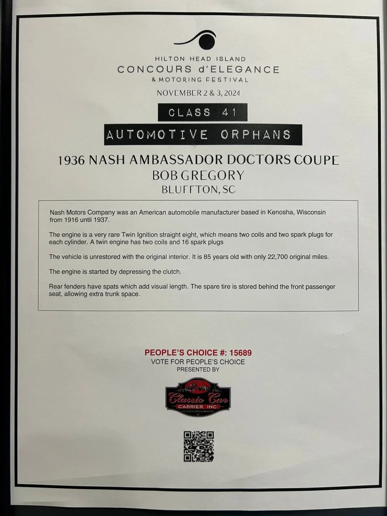 1935 Nash Concours D Elegance Info